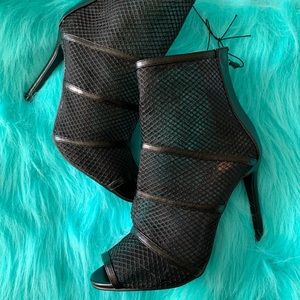 Nicole Miller Mesh Stiletto Bootie